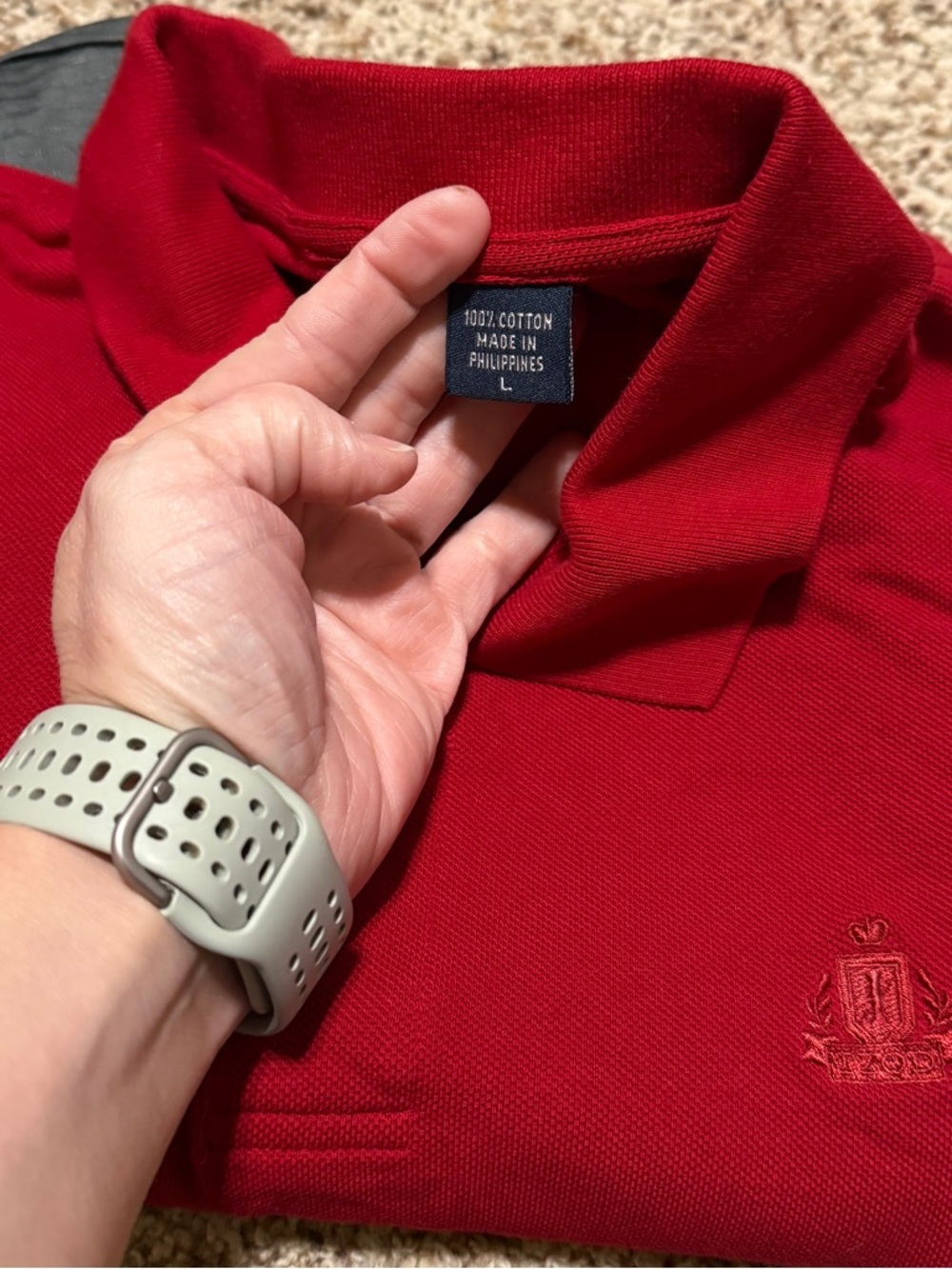 Izod Old Navy Red Polo with Gray Polo Duo Mens Large - Picture 2 of 5